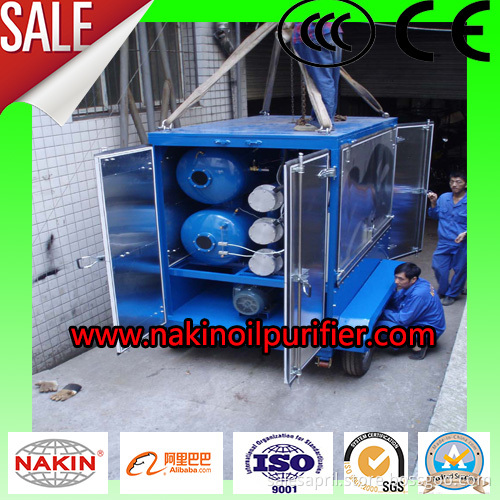 Mobile-trailer insulation oil filtration machine with double stages
